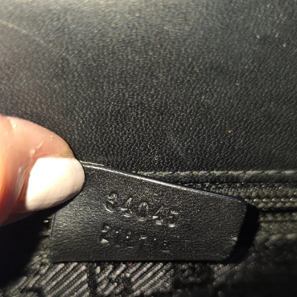 Gucci Black Leather Briefcase with Silver Lock